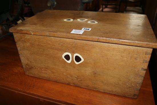 Inlaid oak box